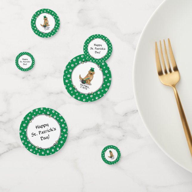St. Patrick's Day Golden Retriever Dog Confetti (Group)