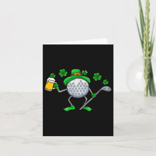 St Patricks Day Golf Golfing Irish Golfer Beer Hum Card