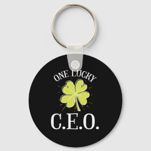 St Patricks Day Graphic For A C.e.o. One Lucky Key Ring