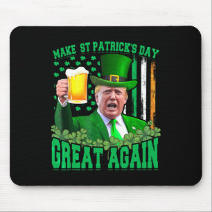 St Patrick's Day Great Again Funny Trump 3 Mouse Mat