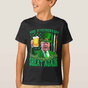 St Patrick's Day Great Again Funny Trump 3 T-Shirt