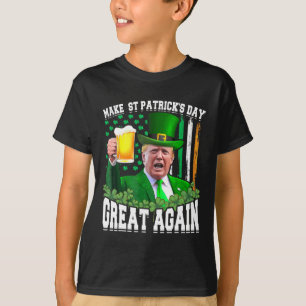St Patrick's Day Great Again Funny Trump T-Shirt