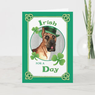 St. Patrick's Day Great Dane Card