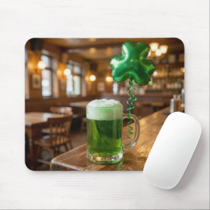 St. Patrick's Day Green Beer and Balloon Mouse Mat