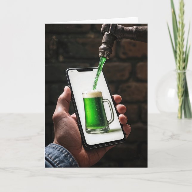 St. Patrick's Day Green Beer Card (Front)