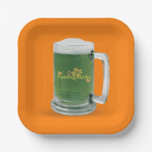 St. Patrick's Day Green Beer Paper Plate