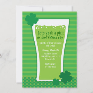 St. Patrick's Day Green Beer Party Invitations