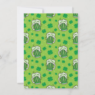 St Patrick's Day Green Beer Pattern Card