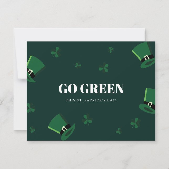 St. Patrick's Day Green Card (Front)