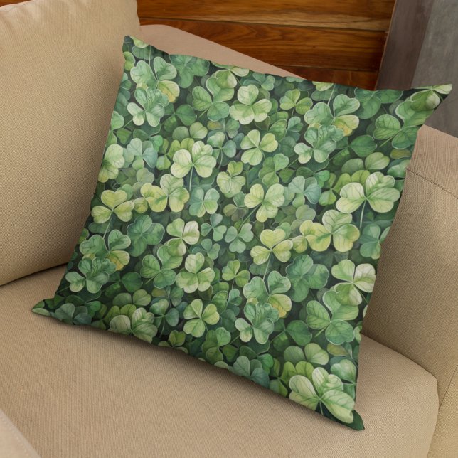 St. Patrick's Day Green Clover  Cushion (Creator Uploaded)