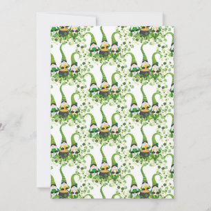 St Patricks Day Green Clovers Old Leprechaun Thank You Card