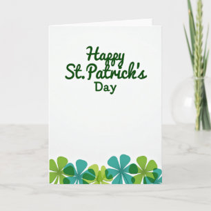 St Patricks Day Green Floral Card