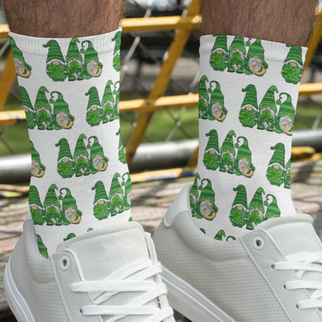 St. Patrick's Day Green Gnomies Gnomes  Socks (Creator Uploaded)