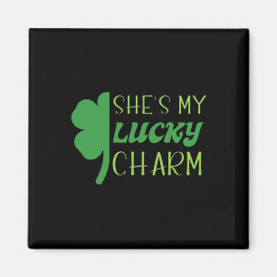 St. Patricks Day Green Irish She Is My Lucky Charm Magnet