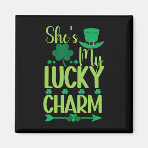 St. Patricks Day Green Irish She Is My Lucky Charm Magnet