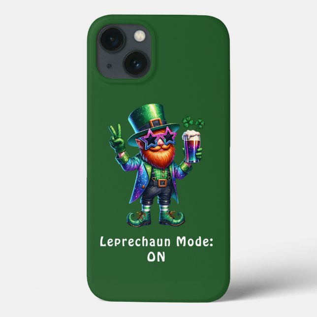 St. Patrick's day Green Leprechaun, funny text  Case-Mate iPhone Case (Back)