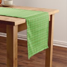 St.Patrick's Day Green Plaid Table Runner