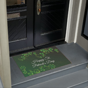 St. Patrick's Day Green Shamrock Vine Irish Party  Doormat