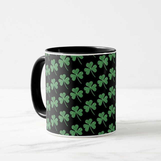 St. Patrick's Day Green Shamrock Vine Irish Party  Mug (Front Left)