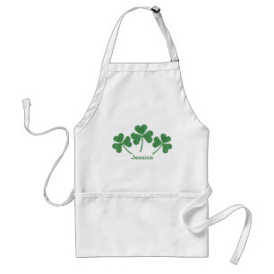 St. Patrick's Day Green Shamrock Vine Irish Party  Standard Apron