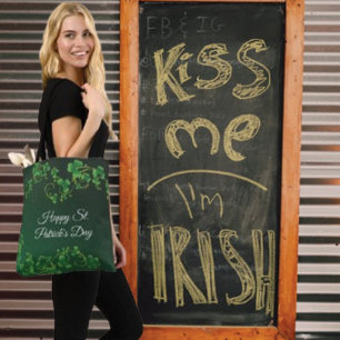 St. Patrick's Day Green Shamrock Vine Irish Party  Tote Bag