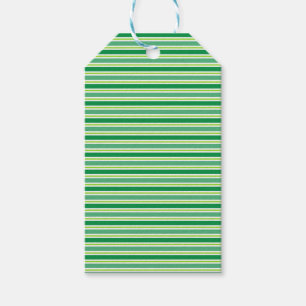 St. Patrick's Day Green Stripes Pattern-54608 Gift Tags
