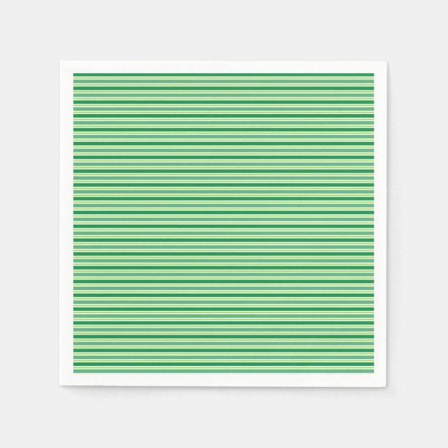 St. Patrick's Day Green Stripes Pattern-54608 Napkin (Front)