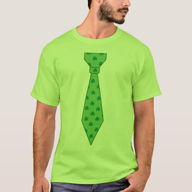 St. Patrick's Day Green Tie T-Shirt (Front)