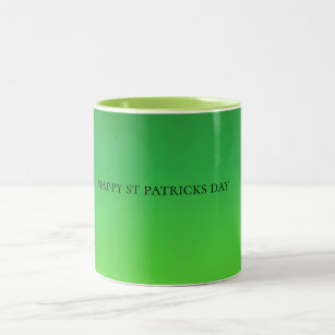 St. Patricks Day Green  Two-Tone Coffee Mug
