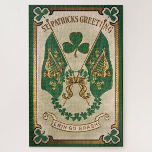 St. Patricks Day Greeting Large Puzzle