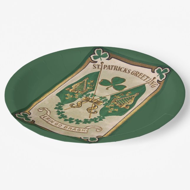 St. Patricks Day Greeting Paper Plate (Angled)