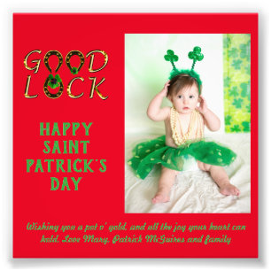 St Patrick's Day Greeting PHOTO Cards BUDGET