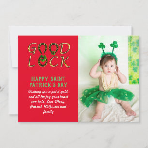 St Patrick's Day Greeting PHOTO Cards BUDGET