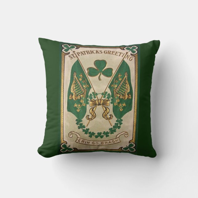 St. Patricks Day Greeting Pillow (Front)