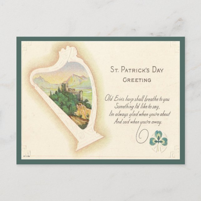 St. Patrick's Day Greeting Postcard (Front)
