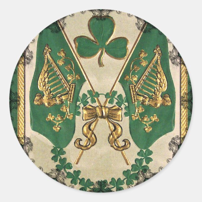St. Patrick's Day Greeting Sticker (Front)