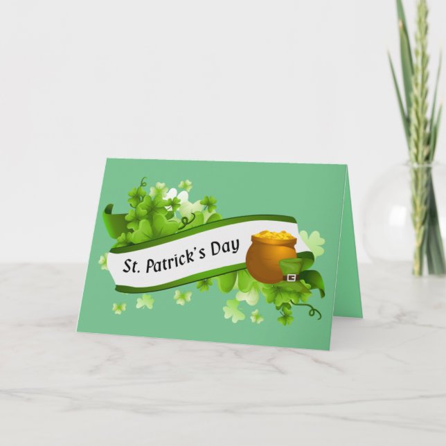 St. Patrick's Day Greetings Card (Front)
