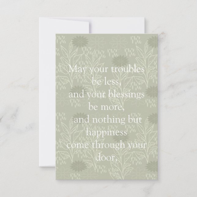 St. Patrick's Day Greetings Card (Front)