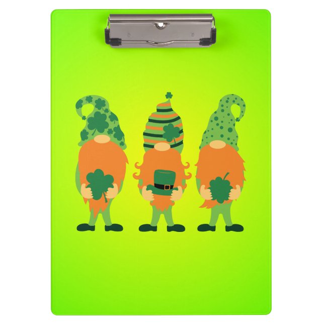 St. Patrick's Day Grnomes Clipboard (Front)