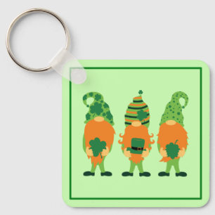 St. Patrick's Day Grnomes Key Ring