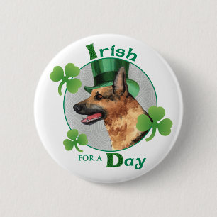 St. Patrick's Day GSD 6 Cm Round Badge