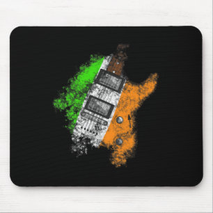 St Patricks Day Guitar Irish Flag Electric Guitari Mouse Mat