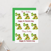 St. Patrick's Day Happy Birthday Invitation 