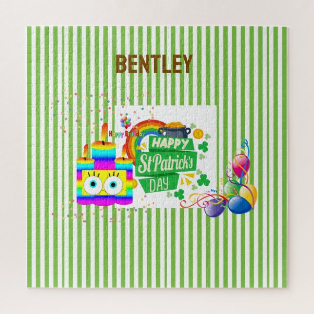 St. Patrick's Day Happy Birthday Jigsaw Puzzle (Vertical)