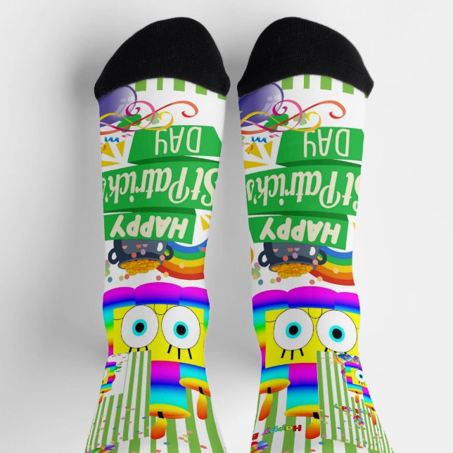 St. Patrick's Day Happy Birthday Socks  (Top)