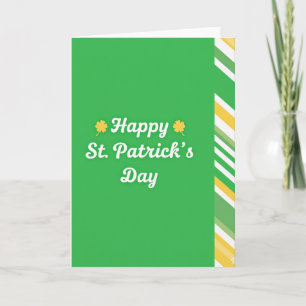 St Patricks Day Happy Green Card