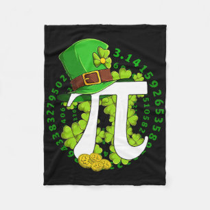 St Patricks Day Happy Pi Day Math Science Irish Sh Fleece Blanket