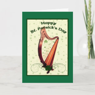 St.Patrick's Day Harp Card