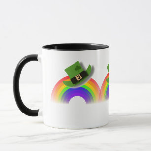 St Patricks Day Hat and Rainbow    Mug