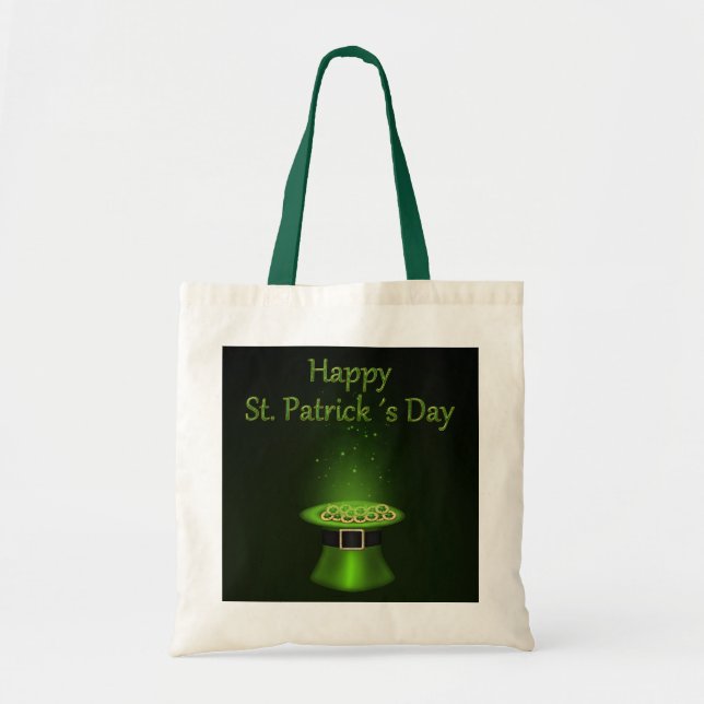 St. Patrick's Day Hat Coins - Budget Tote (Front)